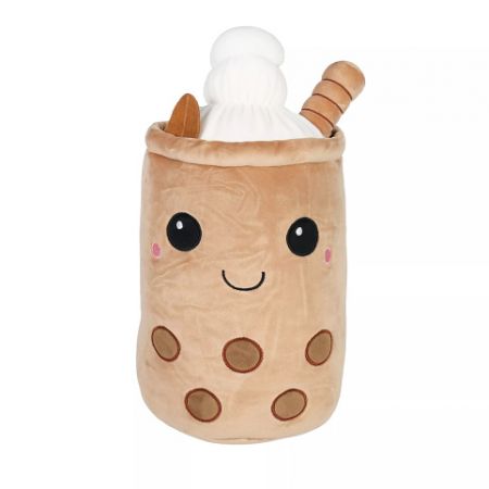 ALBI Plyšový polštář - Káva