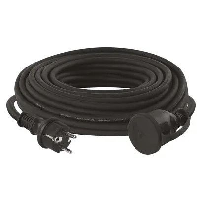 EMOS Venkovní prodlužovací kabel 25 m / 1 zásuvka / černý / guma-neopren / 230 V / 2,5 mm2