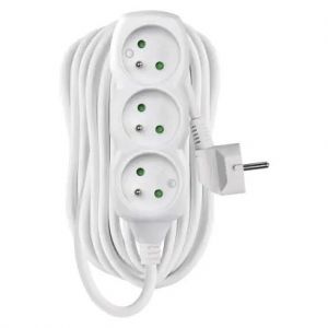 EMOS Prodlužovací kabel 10 m / 3 zásuvky / bílý / PVC / 1,5 mm2