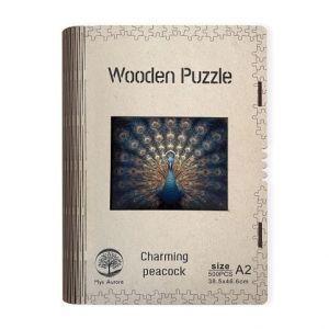 Wooden puzzle Charming peacock A2