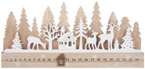 Adventní kalendář panorama les 40 x 18 cm