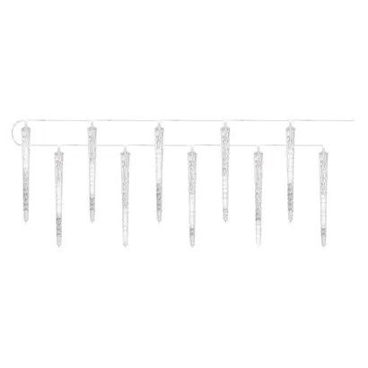 EMOS LED vánoční girlanda – 10x rampouch, 3,6 m, venkovní i vnitřní, studená bílá