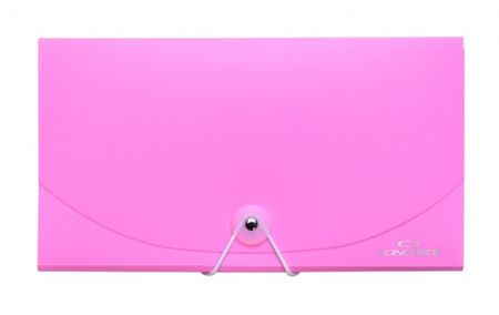 Desky na dokumenty CONCORDE s gumou DL, 13 kapes, pastel růžová