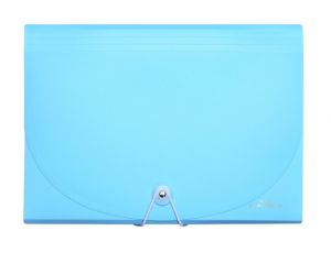 Desky na dokumenty CONCORDE s gumou A4, 7 kapes, pastel modrá