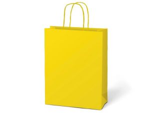 Taška dárková T4 kraft 180x230x100mm žlutá