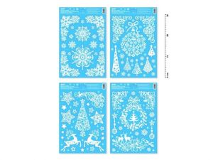 Okenní fólie Vánoce glitr. 20x30cm