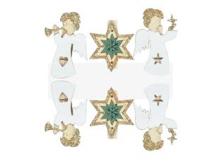 Kolíček dřevěný andělé 6ks/4,8cm CJ-20S189B-1