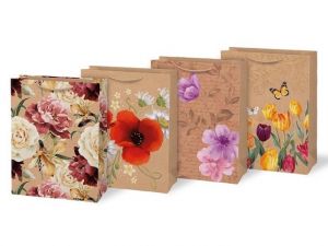 Taška MFP dárková L KRAFT mix č. 3 260x340x140