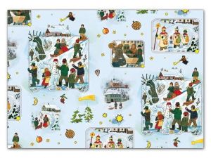 Balící papír vánoční klasik Lada 5 100x70