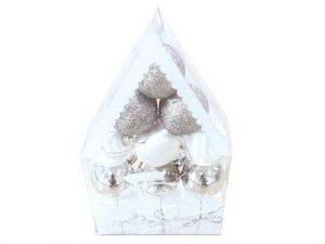 Baňky set 5cm/12ks stříbrné