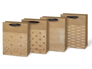 Taška MFP dárková L KRAFT mix č.68 (225x335x100)