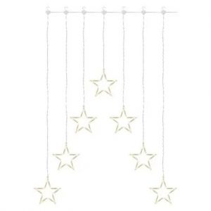 EMOS LED vánoční závěs – 7 hvězd, 67x125 cm, vnitřní, teplá bílá