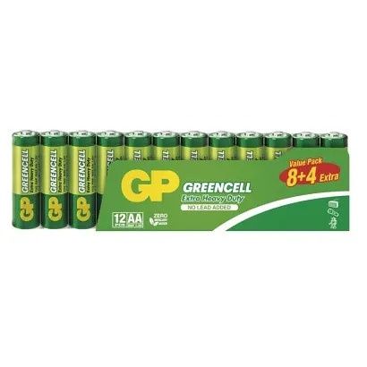 GP Zinková baterie GP Greencell AA (R6) - 12kusů