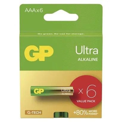 GP Alkalická baterie GP Ultra AAA (LR03)-6kusů
