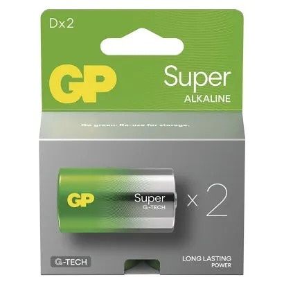 GP Alkalická baterie GP Super D (LR20) - 2kusy