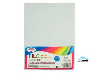 Filc A4 bílý LUMA, 10ks