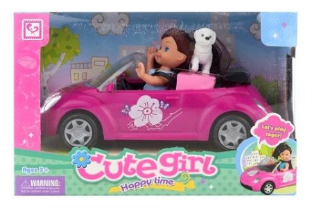 Panenka v autíčku