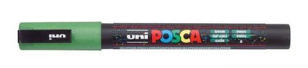 Akrylový popisovač "Posca PC-3M", jasně zelená, 0,9-1,3mm, UNI