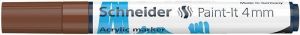 SCHNEIDER Akrylový popisovač "Paint-It 320", hnědá, 4mm, 120207