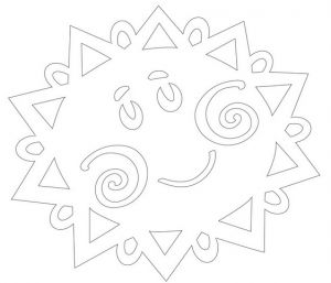 Papírový výřez sluníčko, v balení 2 ks