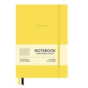 Zápisník &quot;Genius&quot;, Lemon, A5, čtverečkovaný, 96 listů, tvrdé desky, SHKOLYARYK A5-7114K