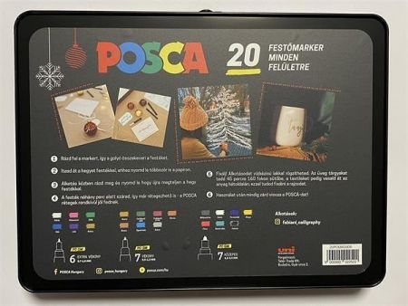 Akrylové popisovače "Posca PC-5M", sada 20 ks, vánoční box, UNI