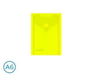 Obal spisový na výšku s klopou a drukem  A6 LUMA, žlutý