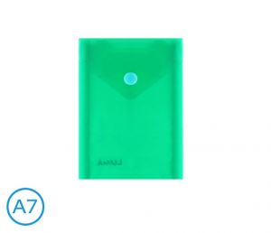 Obal spisový na výšku s klopou a drukem A7 LUMA, zelený