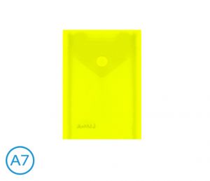 Obal spisový na výšku s klopou a drukem  A7 LUMA, žlutý