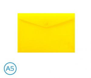 Obal spisový s klopou a drukem  A5 neon LUMA, žlutý