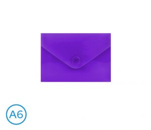 Obal spisový s klopou a drukem A6 neon LUMA, fialový