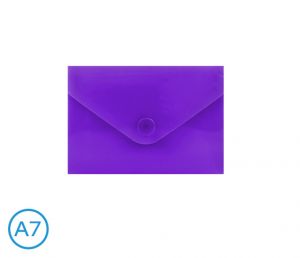 Obal spisový s klopou a drukem A7 neon LUMA, fialový