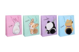 Dárková taška M 26x32x10 cm s ocáskem Dětská