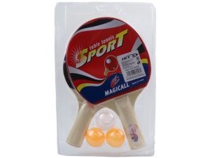 Sestava pingpongových raket s 3 míčky, 29 x 20 cm