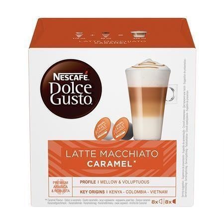 Kapsle do kávovaru, 16 ks, NESCAFÉ "Dolce Gusto Caramell Macchiato"