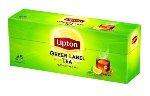 Černý čaj "Green label", 25 x 1,5 g, LIPTON