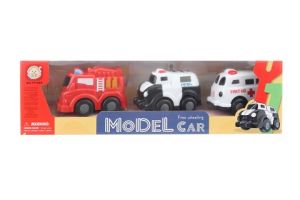 Sada 3 záchranářských aut zpětný chod