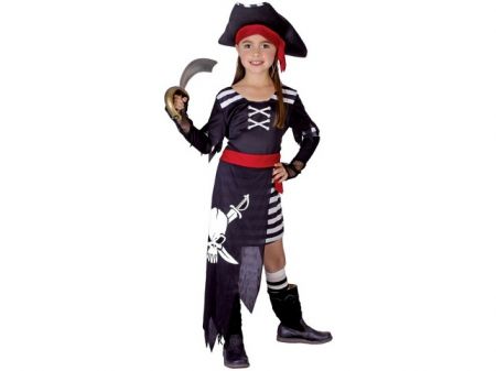 Kostým na karneval - Pirátka, 110-120 cm
