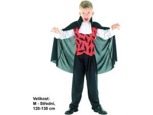Kostým na karneval - Upír, 120 - 130 cm