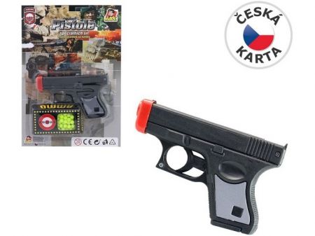Pistole s kuličkami na kartě, černá