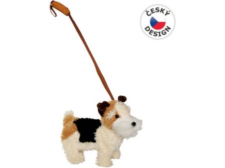 Pes Foxteriér s vodítkem a zvukem