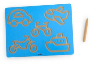 Dřevěná tabulka - dopravní prostředky