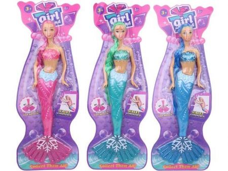 Panenka mořská panna, 3 barvy 36 cm