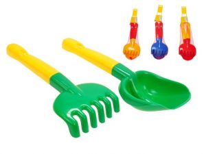 Lopatka + hrabičky, 4 barvym v síťce