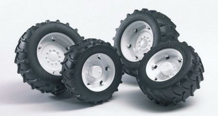 BRUDER 02323 (2323) - Kola přídavná na traktory řady 2000, bílá