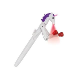 Kuličkové pero Unicorn "Lucky Punch", modrá, 1 mm, s LED světlem, WEDO 2522299