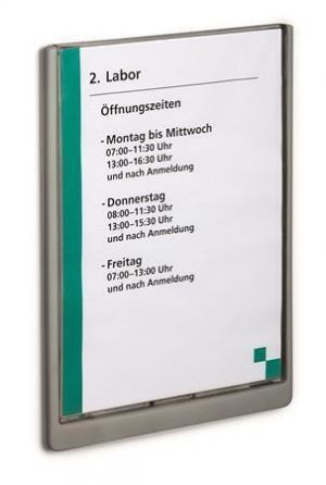 Informační tabulka "CLICK SIGN", šedá, 210 x 297 mm, DURABLE 486737