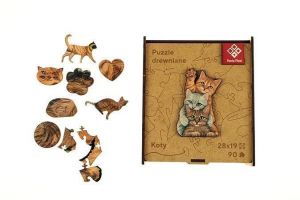 Puzzle "Cat`s family", dřevěné, A4, 90 ks, PANTA PLAST 0422-0004-03