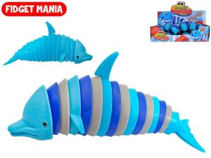 Fidget delfín klik klak 17cm, 2 barvy