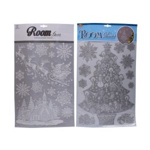 Dekorace okenní 30x50cm gliter VÁNOCE